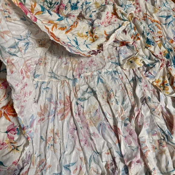 NEW Torrid Swiss Dot Ruffle Hi-Low Maxi Skirt 4X in Floral Ivory Tiered Ruffle - Picture 8 of 16